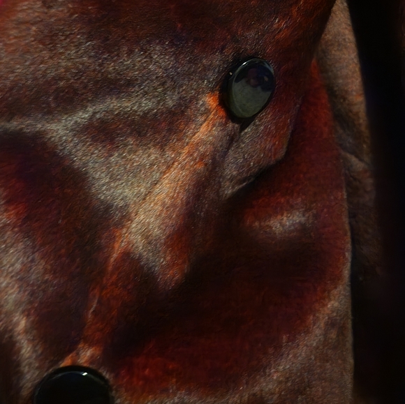 Red faux fur reversible coat - Picture 9 of 11